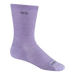 Wide Open Women's Solid Cushioned Crew Socks in lavender, side view