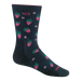 Wide Open Women's Strawberry Fields Cushioned Crew Socks in eclipse, side view