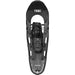 Tubb's Frontier 30 snowshoe in black, front view.