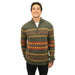 Abode Outside Adult's Unisex Chalet Sweater in forest green on man model, front view