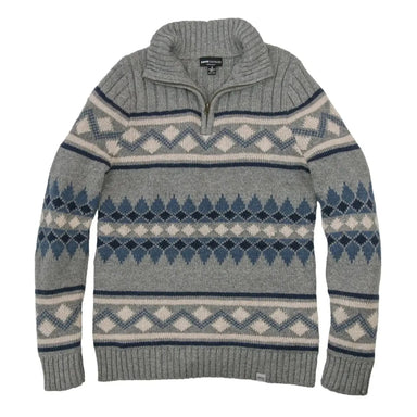 Abode Outside Adult's Unisex Chalet Sweater in greystone, flat front view