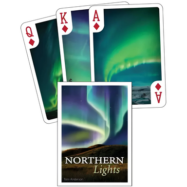 Adventure Keen Nature Playing Cards in northern lights, cards splayed