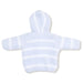 Angel Dear Baby Chenille Hooded Jacket in blue & ivory stripe, back view