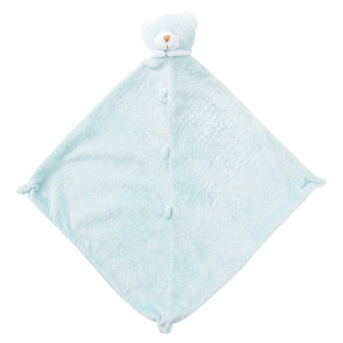 Angel Dear Baby Lovie Blankie in blue bear, flat front view