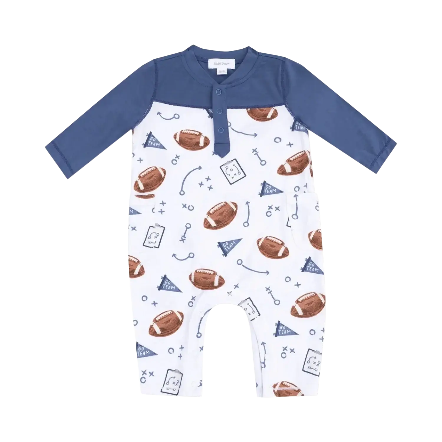 Angel Dear Baby Long Sleeve Romper, front view