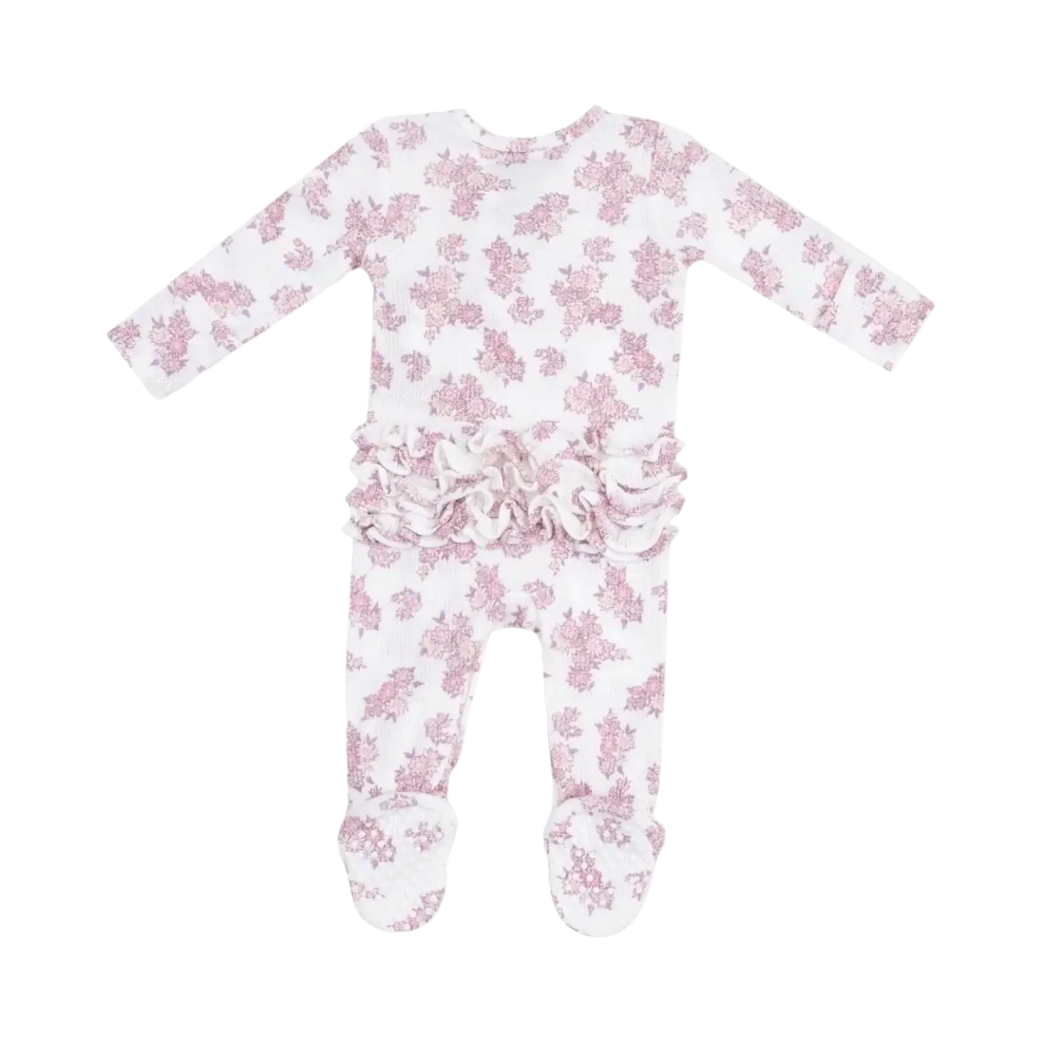 Angel Dear Baby 2 Way Ruffle Zipper Footie, back view