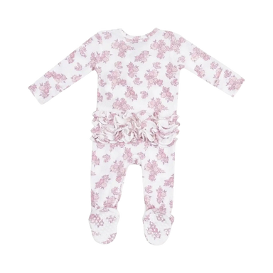 Angel Dear Baby 2 Way Ruffle Zipper Footie, back view