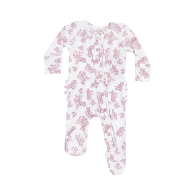 Angel Dear Baby 2 Way Ruffle Zipper Footie, front view