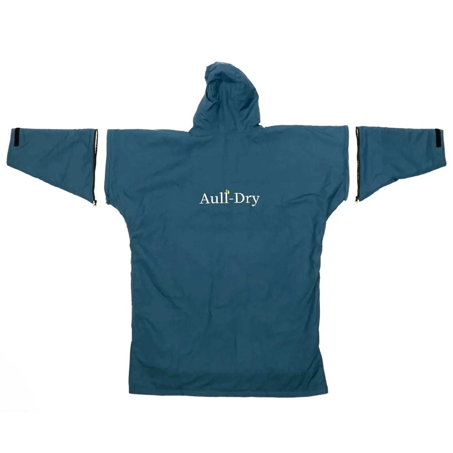 aull dry stormies jacket in leeland blue back flat view