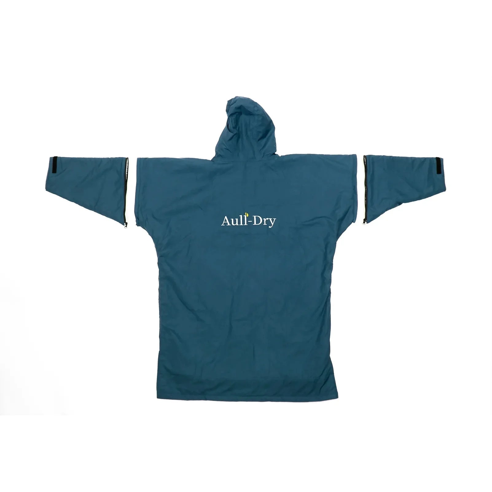 aull dry stormies jacket in leeland blue back flat view