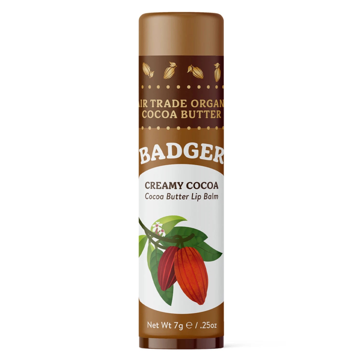Badger Cocoa Butter Lip Balm front