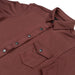 Belong Designs Women's Sherman Fleece Button Up in burgundy, flat front  detail view