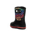 BOGS Baby Classic Rainbow Stars Boots, black multi, back angle 