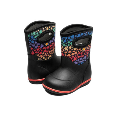 BOGS Baby Classic Rainbow Stars Boots, black multi, pair