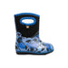 BOGS Baby Classic Sharks Boots in blue multi print, side view