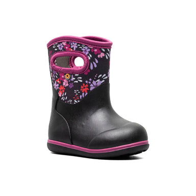 BOGS Baby Classic Water Garden Boots in black multi print, side view