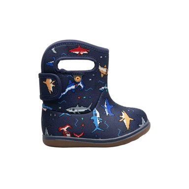 BOGS Baby Bogs II - Pixel Shark in Navy Multi, side view