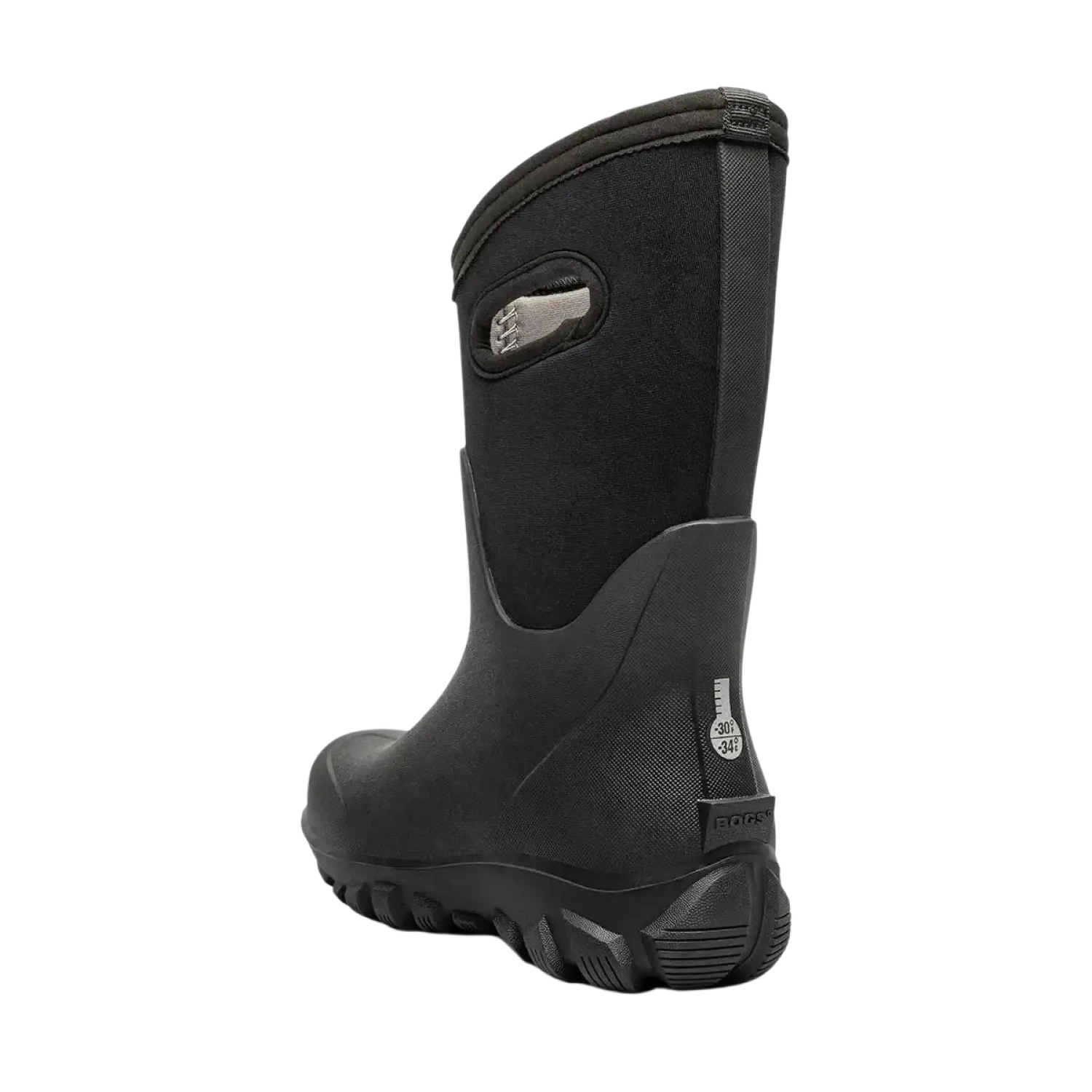 BOGS Kid's Classic Seamless in Black, back view