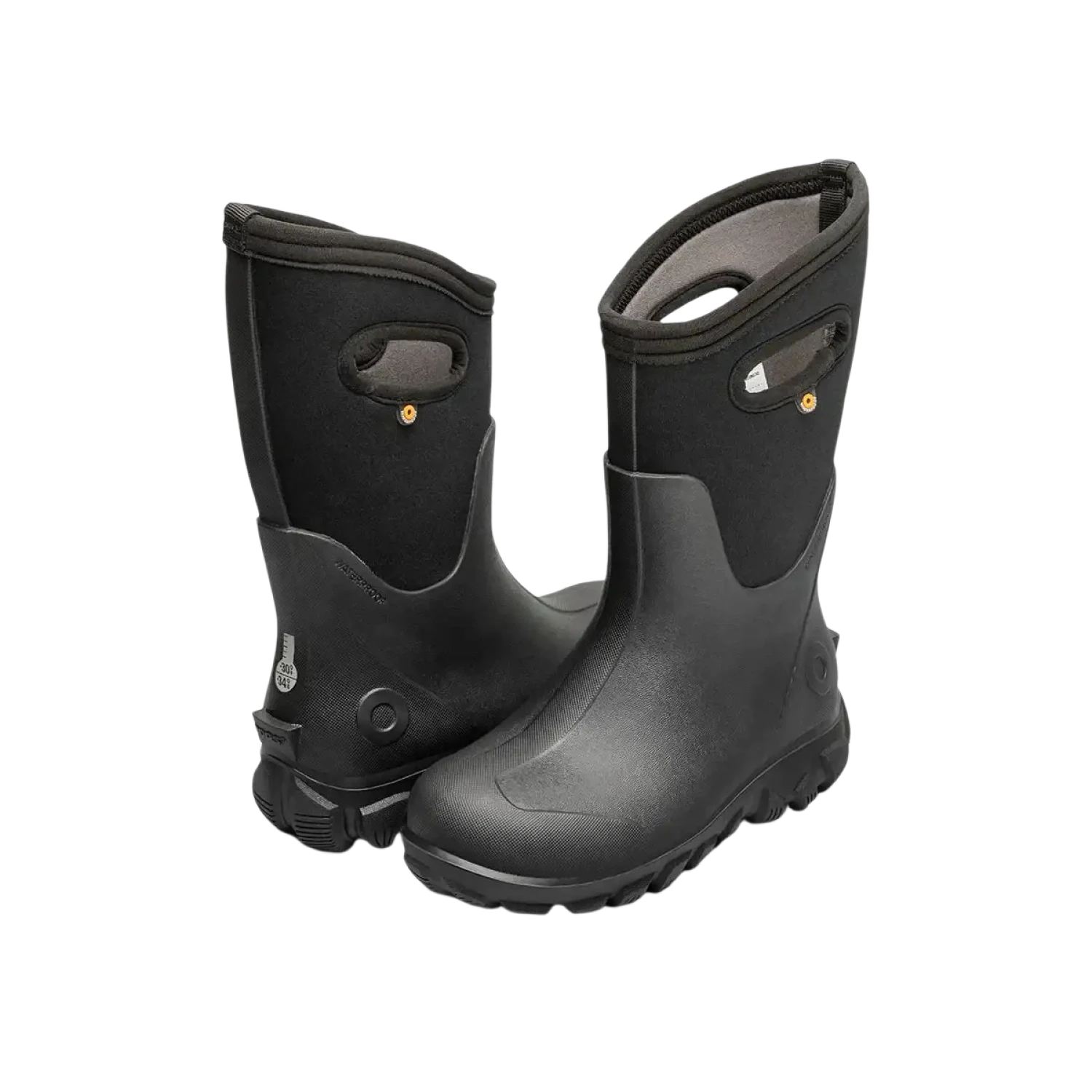 BOGS Kid's Classic Seamless in Black, front and side view