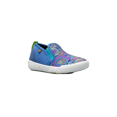 BOGS K's Kicker II Slip On, Royal Multi, front and side view 