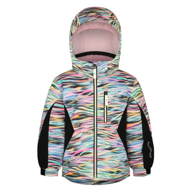 boulder gear girls Candice jacket in rhythm prism front flat view