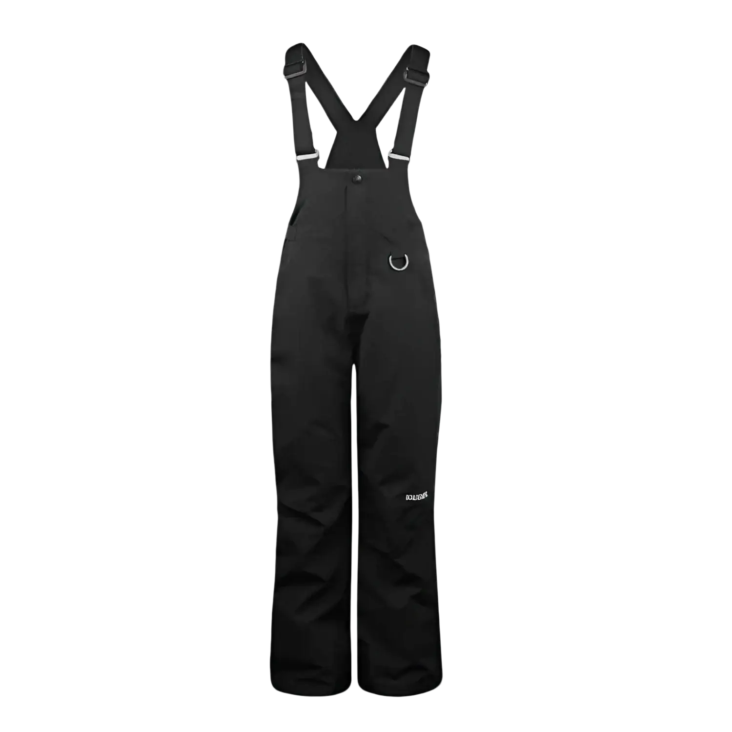 Boulder Gear Youth Pinnacle Bib in black, front view