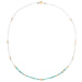 Bronwen Journey Necklace 16" shown in the Turquoise option.