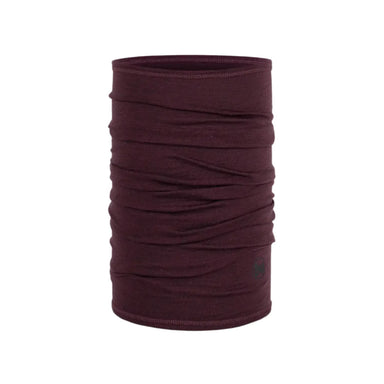 Buff Merino Lightweight Neckwear shown in the Solid Garnet color option.