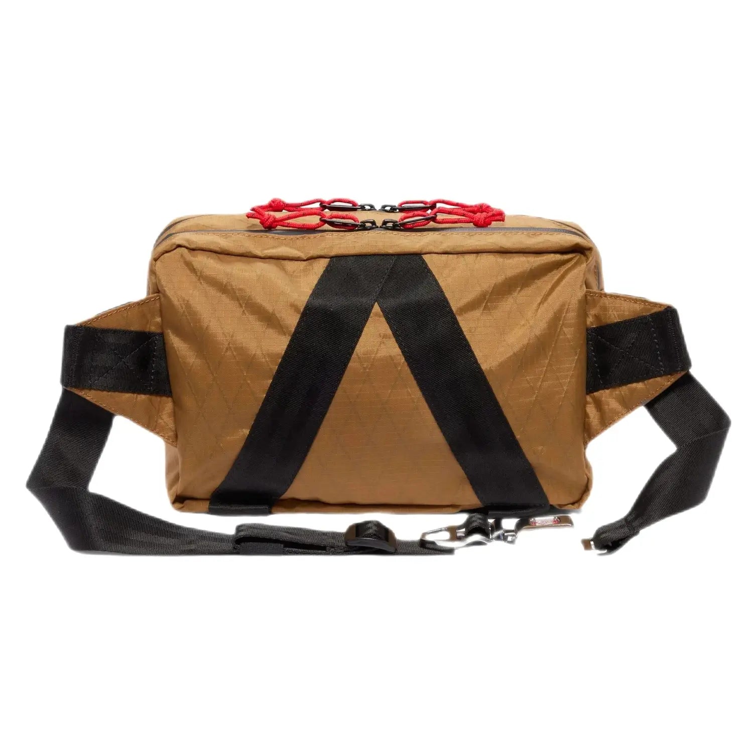 Chrome Industries Tensile Sling Bag shown in the Amber-X color option. Back view