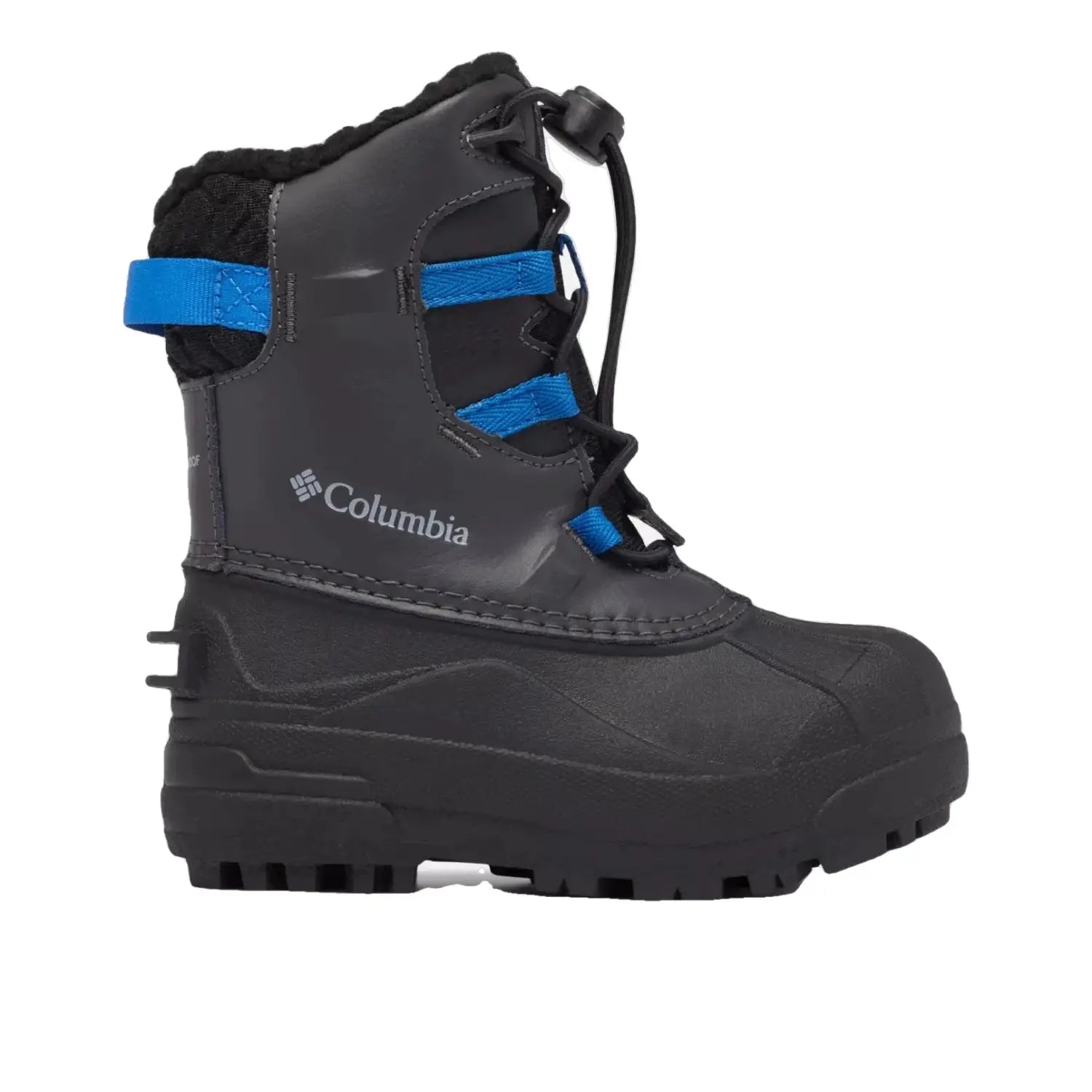 Columbia Kids' Bugaboot™ Celsius Boot Shark Bright Indigo Side View
