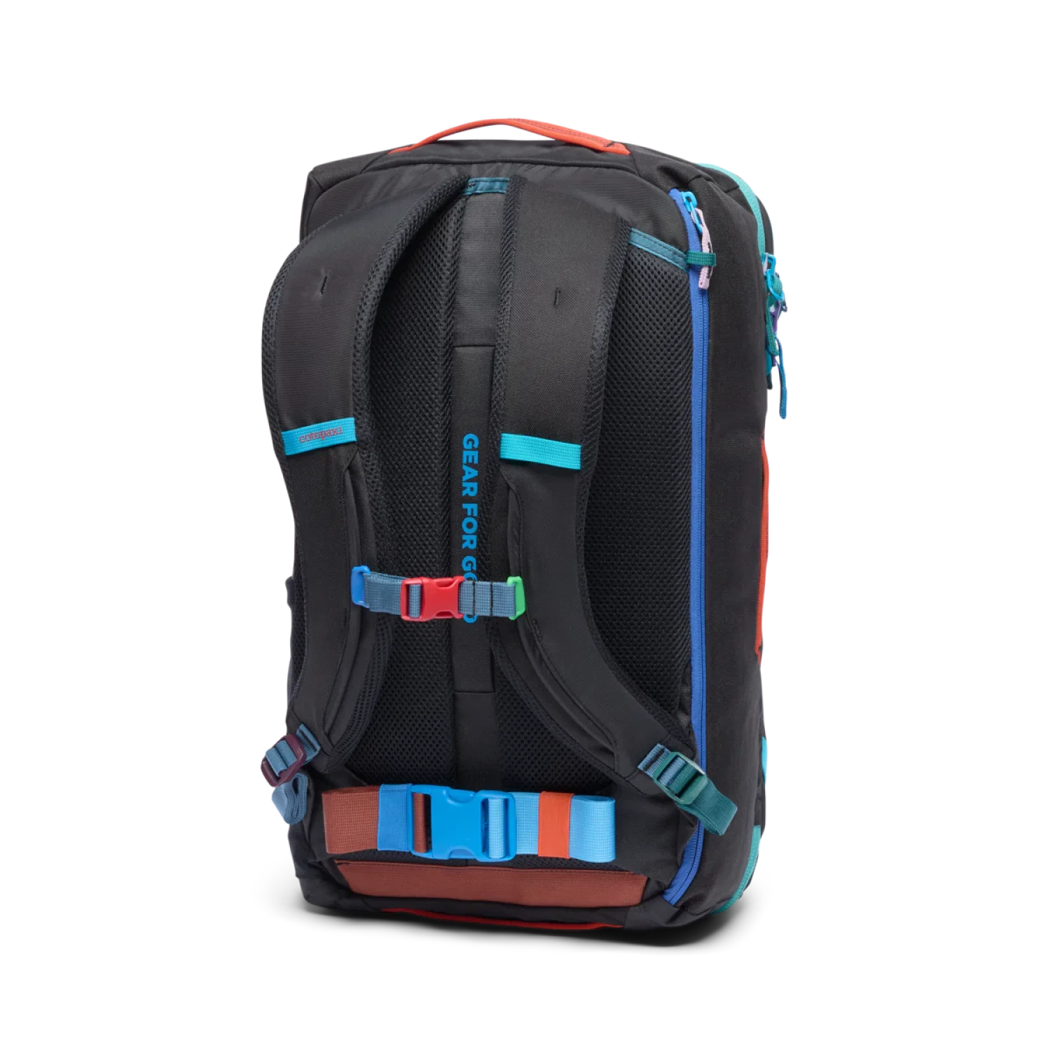 Cotopaxi Allpa 28L Travel Pack in del dia dark, back view