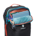 Cotopaxi Allpa 28L Travel Pack in del dia dark, top pocket view