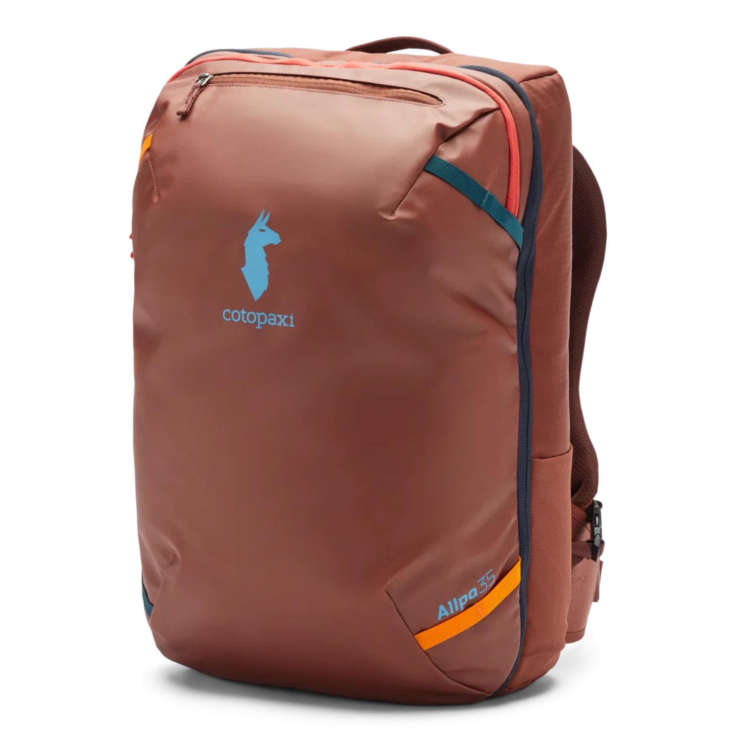 Cotopaxi Allpa 35L Travel Pack in rusty, front view