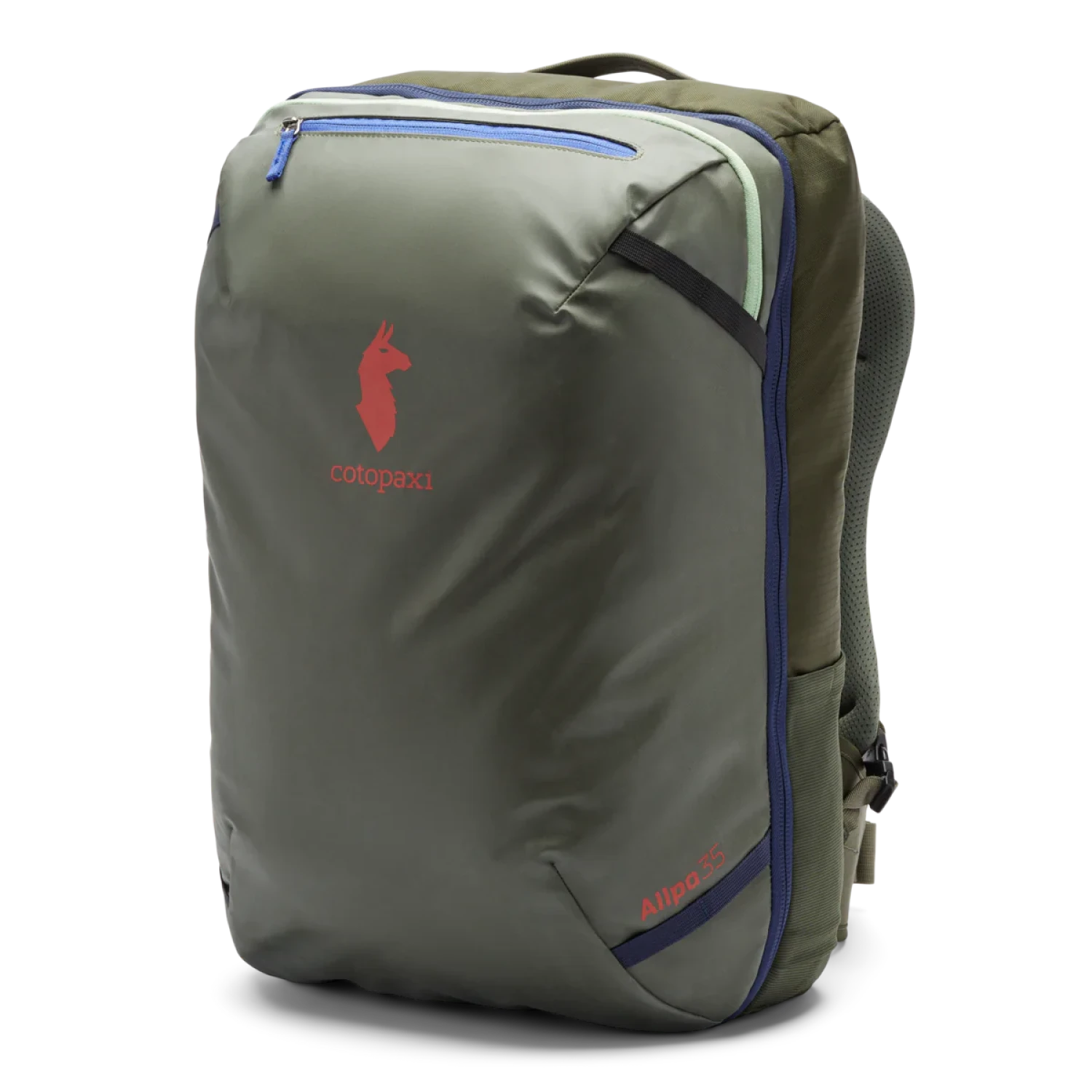 Cotopaxi Allpa 35L Travel Pack in woods, front view