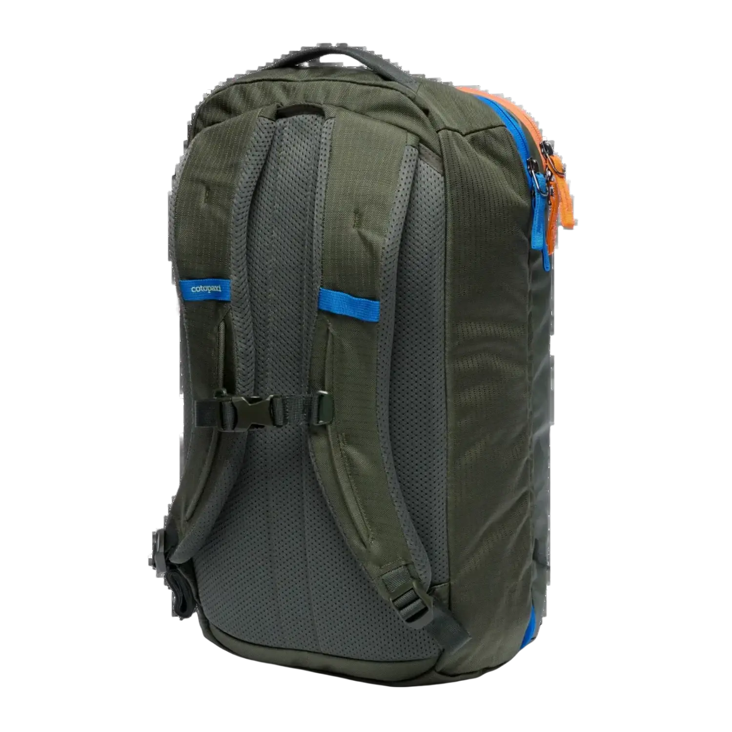 Cotopaxi Allpa Mini 20L Travel Pack in fatigue, back view