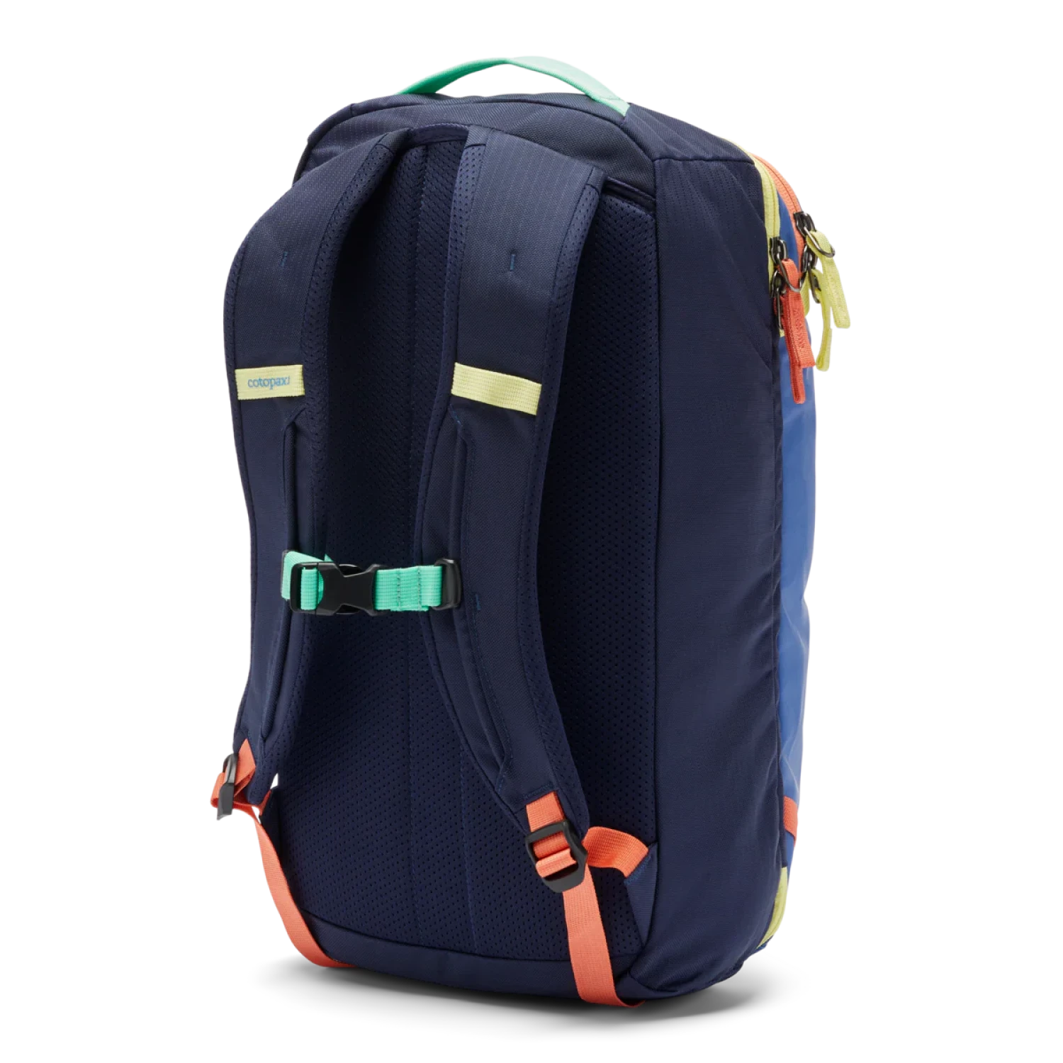 Cotopaxi Allpa Mini 20L Travel Pack in pacific & maritime, back view
