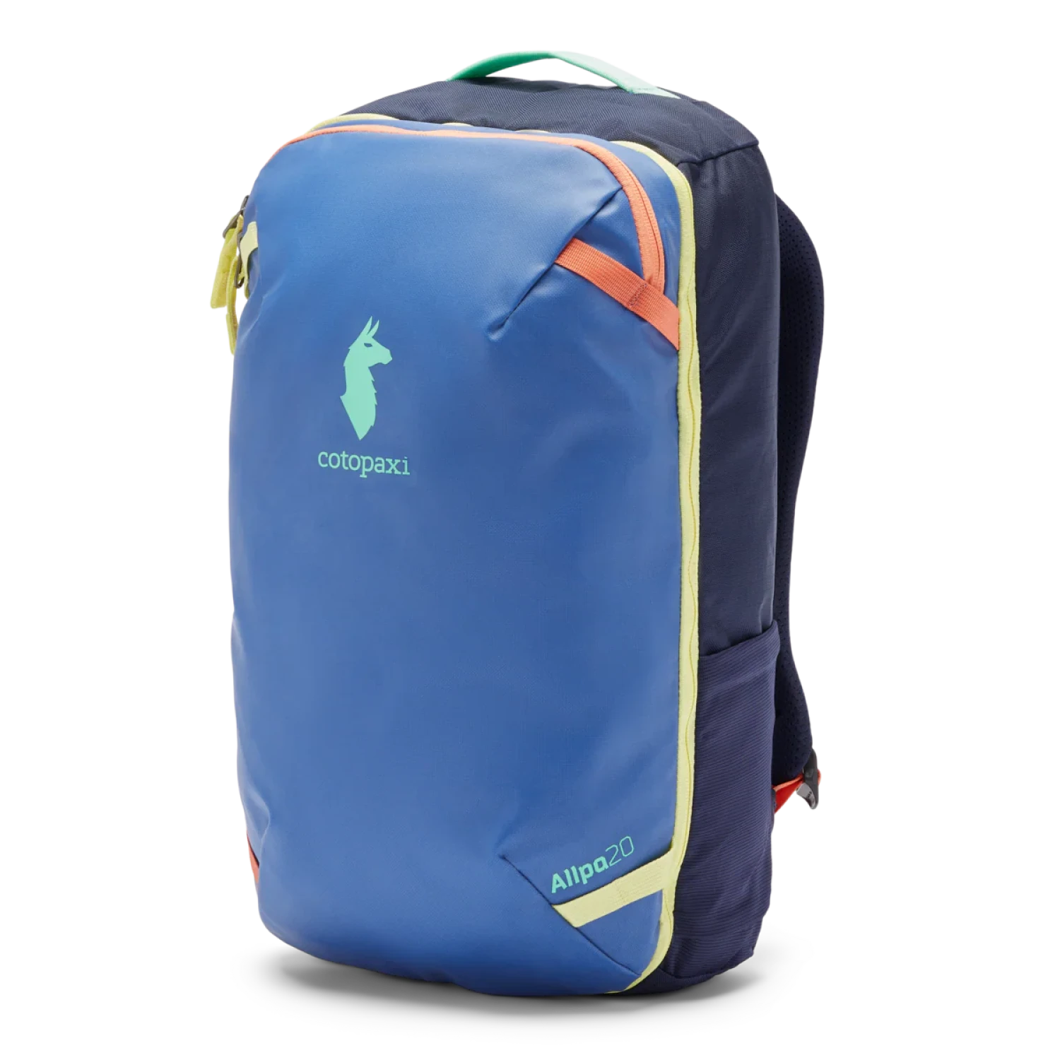 Cotopaxi Allpa Mini 20L Travel Pack in pacific & maritime, front view