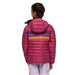 Cotopaxi Kid's Fuego Down Hooded Jacket Sangria Stripe Model Back