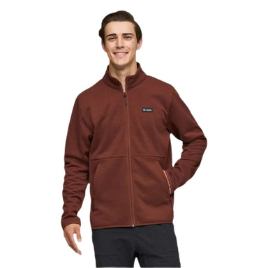 Cotopaxi Men's Envo Fleece Full-Zip Jacket, Heather Chestnut. Front view.