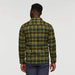 Cotopaxi Men's Mero Organic Flannel Shirt shown in the Woods Plaid color option. Back view.