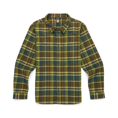 Cotopaxi Men's Mero Organic Flannel Shirt shown in the Woods Plaid color option.