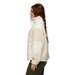 Cotopaxi Women's Bacano Fleece Jacket in cream & bone, on model side view