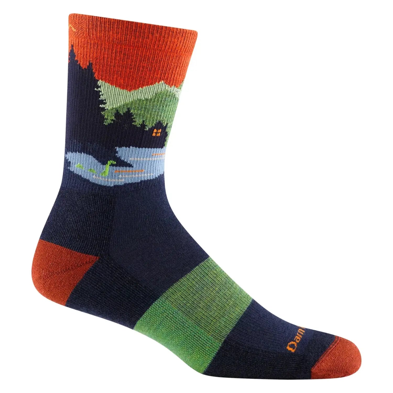 Darn Tough Men's Close Encounters Micro Crew Midweight Hiking Sock Eclipse Side View