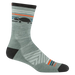 Darn Tough Men's Pacer Micro Crew Ultra-Lightweight Running Sock in Seafoam, side view