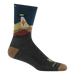 Darn Tough M's Spaced Out Micro Crew Lightweight Hiking Socks in Charcoal, side view 