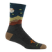 Darn Tough M's Spaced Out Micro Crew Lightweight Hiking Socks in Charcoal, side view 