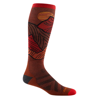 Darn Tough Men's Titan Over-the-Calf Lightweight Ski & Snowboard Sock shown in the Fireball color option