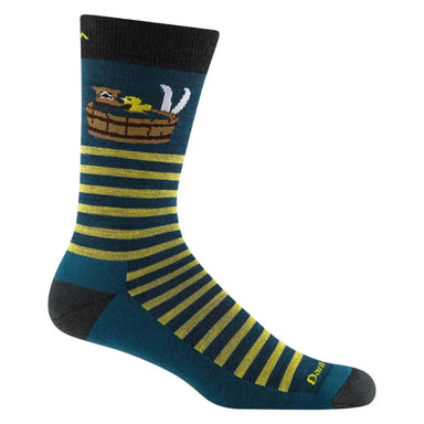 Darn Tough M's Wild Life Crew Lightweight Lifestyle Sock, Dark Teal, side view