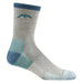 Darn Tough Men's Hiker Micro Crew Midweight Hiking Sock shown in the Rye color option. Side view.