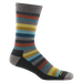  Darn Tough Men's Merlin Crew Lightweight Lifestyle Sock shown in the Charcoal color option.